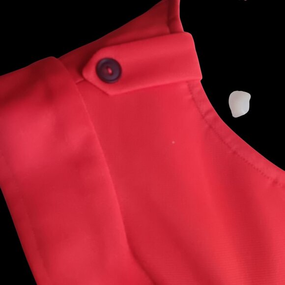 True Vintage Womens Disco Jumpsuit Medium 1970's 1of1 Red Sleeveless Bellbottom - Picture 6 of 8